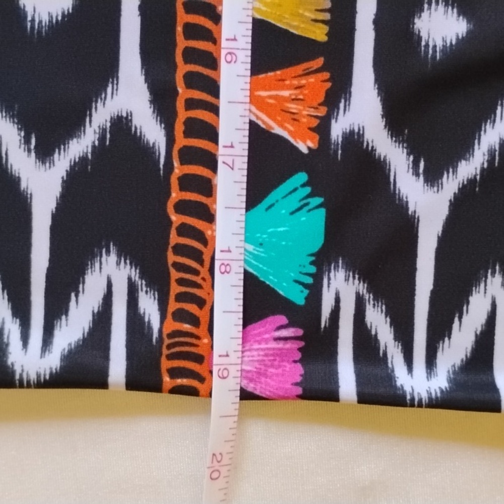 NWOT Trina Turk X Inc Halter Tassel Mini Dress M Tribal Print Tropical Geo - Picture 13 of 13